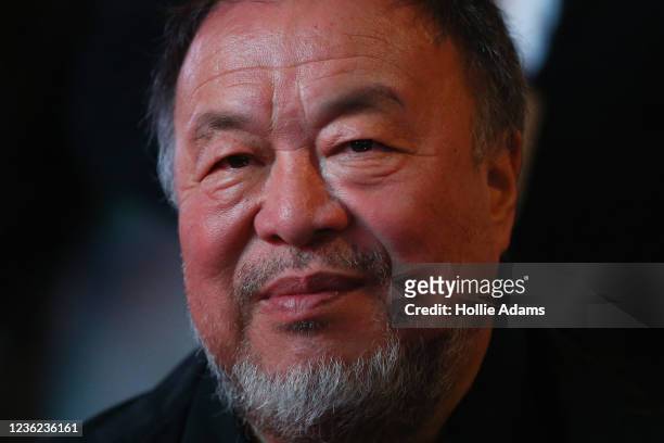 Ai Weiwei attends a special CIRCA.ART 1-year anniversary screening at Piccadilly Circus on October 30, 2021 in London, England. Circa is a digital...