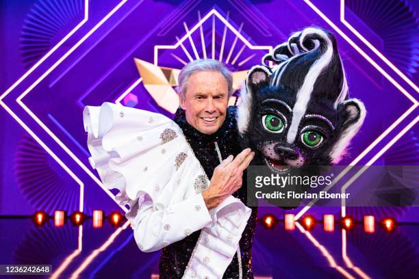 Peter Kraus during the third show of the 5th season of "The Masked Singer" at MMC Studios on October 30, 2021 in Cologne, Germany.