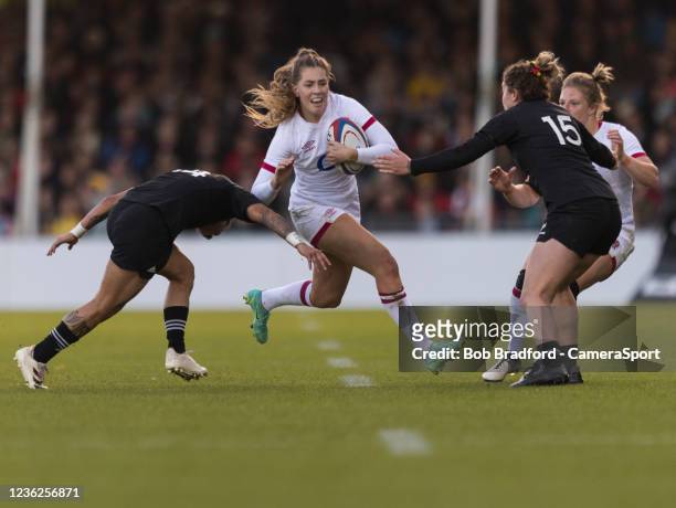 England's Holly Aitchison in action during the Red Roses 2021 Autumn Internationals match between England Women and New Zealand Women at Sandy Park...