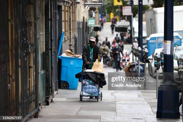 Homeless people are seen on streets of the Tenderloin district in San Francisco, California, United States on October 30, 2021. Last week on Tuesday,...