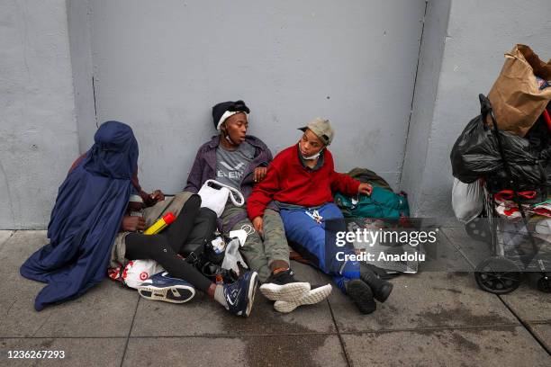 Homeless people are seen on streets of the Tenderloin district in San Francisco, California, United States on October 30, 2021. Last week on Tuesday,...