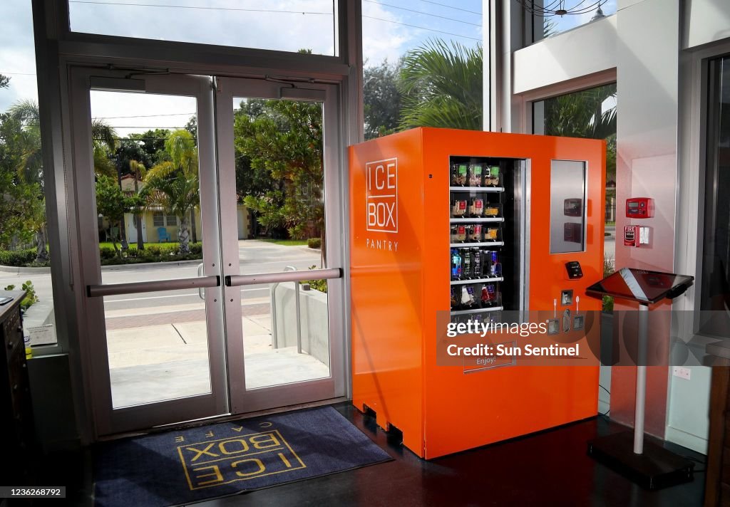 Pantry Machine An Icebox Pantry vending machine inside Icebox Cafe in Hallandale ...