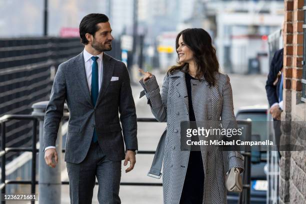 Prince Carl Philip of Sweden and Princess Sofia of Sweden attend the launch of the digital installation No To Net Hate 2.0 at Fotografiska on...