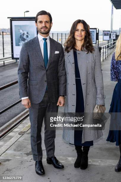 Prince Carl Philip of Sweden and Princess Sofia of Sweden attend the launch of the digital installation No To Net Hate 2.0 at Fotografiska on...