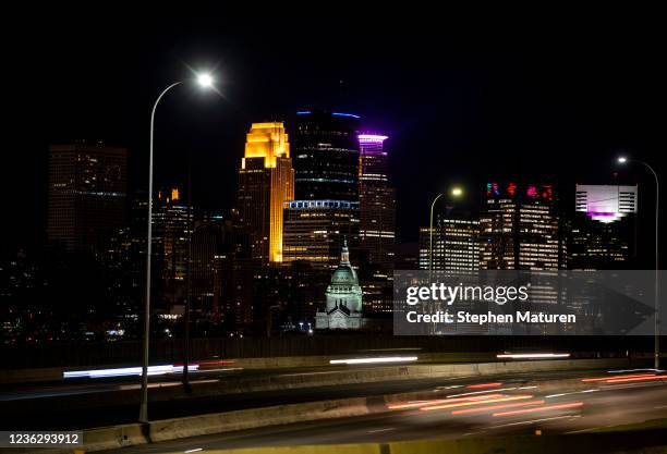 An early morning view of downtown on Election Day on November 2, 2021 in Minneapolis, Minnesota. Voters are casting their votes on Election Day for...