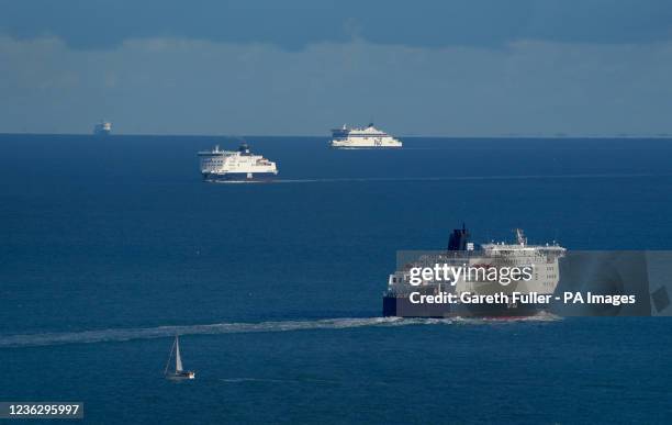 And P&O ferries cross the English Channel during the fine weather. Picture date: Tuesday November 2, 2021.