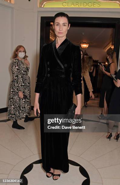 Erin O'Connor attends the Harper's Bazaar Women of the Year Awards 2021, in partnership with Armani Beauty, at Claridge's Hotel on November 2, 2021...