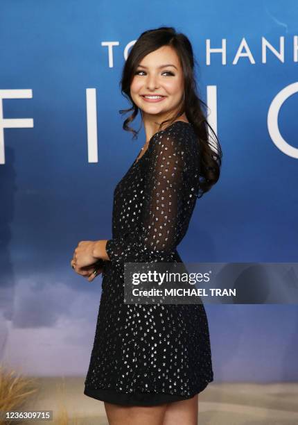 Actress Cassady McClincy arrives to the premiere of 'Finch' in West Hollywood, California on November 2, 2021.