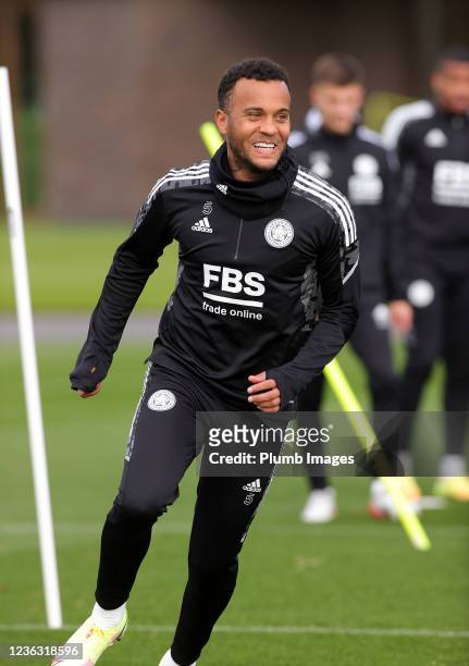 Ryan Bertrand of Leicester City during the Leicester City training session at Leicester City Training Ground, Seagrave on November 03rd, 2021 in...