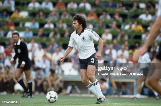 July 1982 Madrid - FIFA World Cup Final, Italy v West Germany, Paul Breitner of Germany.