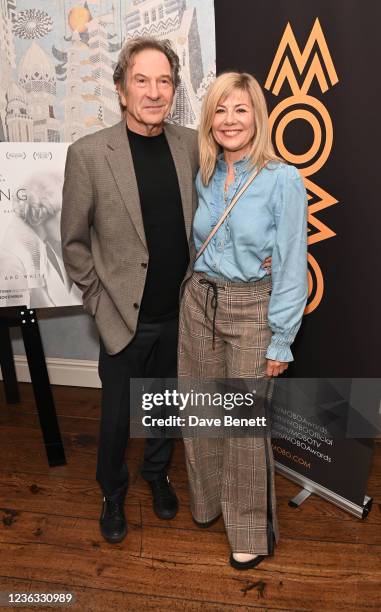 Michael Brandon and Glynis Barber attend a special screening of "Passing" at The Soho Hotel on November 3, 2021 in London, England.