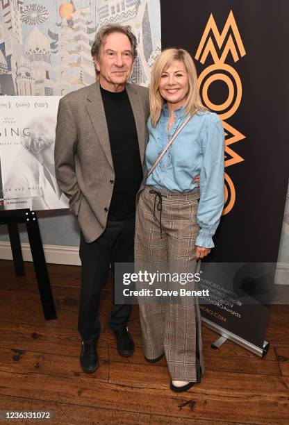 Michael Brandon and Glynis Barber attend a special screening of "Passing" at The Soho Hotel on November 3, 2021 in London, England.