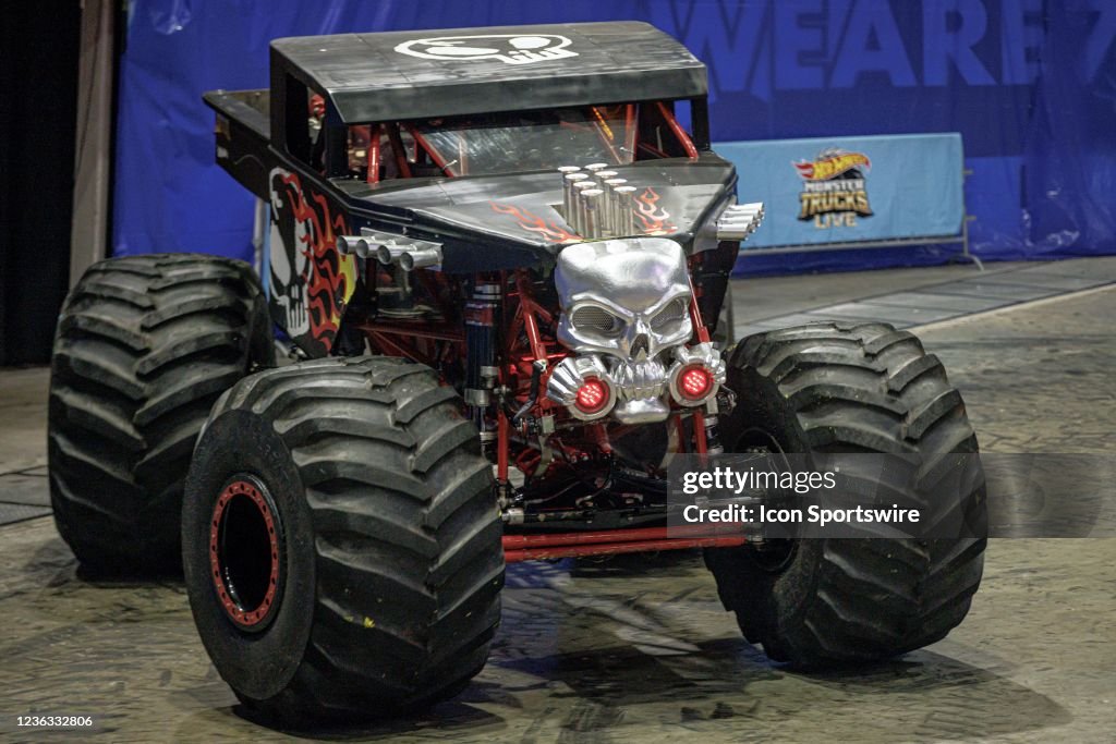Monster Truck Bone Shaker Driven By Cody Holman Doing Stunts During monster-truck-bone-shaker-driven-by-cody-holman-doing-stunts-during