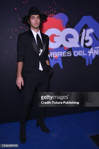 Actor Joaquin Bondoni poses for photos during the blue carpet of GQ Men of the Year Awards 15th Edition at Alto San Angel. On November 3, 2021 in...