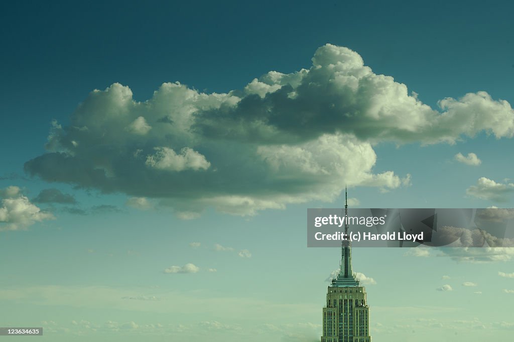 Empire State Building as storm approaches