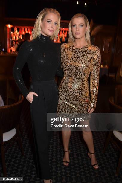 Lady Eliza Spencer and Lady Amelia Spencer attend the Tatler Little Black Book party with Michael Kors Collection at Tramp on November 4, 2021 in...