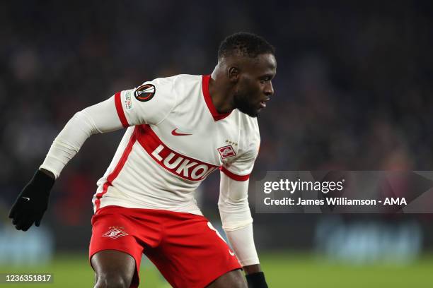 Victor Moses of Spartak Moscow during the UEFA Europa League group C match between Leicester City and Spartak Moskva at The Leicester City Stadium on...