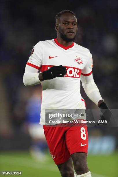 Victor Moses of Spartak Moscow during the UEFA Europa League group C match between Leicester City and Spartak Moskva at The Leicester City Stadium on...