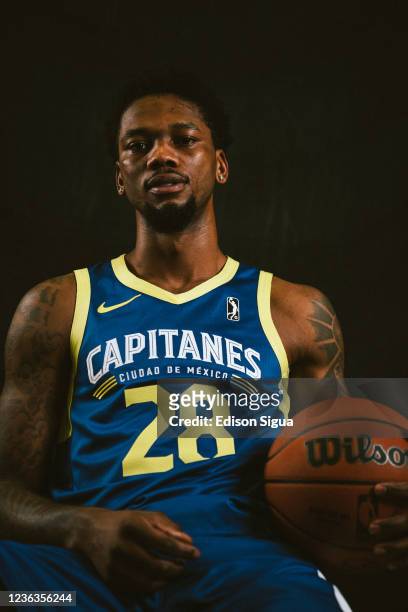 Alfonzo Mckinnie of the Mexico City Capitanes poses for a portrait during G League Content Road Show on November 1, 2021 at TCU in Fort Worth, Texas....