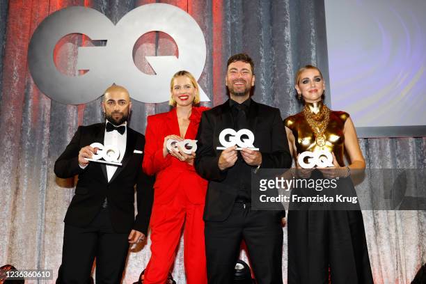 Salvatore Mirisola, Karolina Kurkova, Marteria , Chiara Ferragni during the GQ Men Of The Year Awards 2021 at Gendarmerie/Austernbank on November 4,...