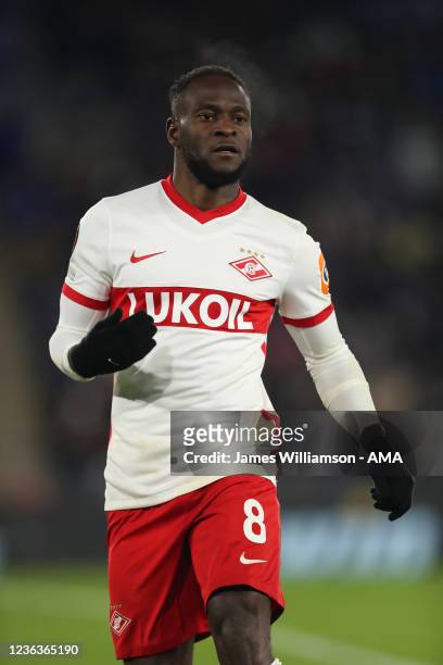 Victor Moses of Spartak Moscow during the UEFA Europa League group C match between Leicester City and Spartak Moskva at The Leicester City Stadium on...