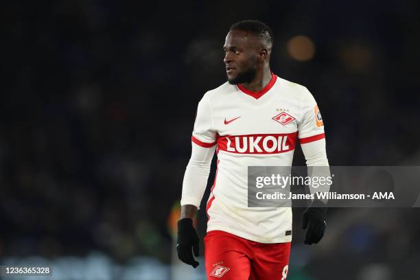 Victor Moses of Spartak Moscow during the UEFA Europa League group C match between Leicester City and Spartak Moskva at The Leicester City Stadium on...