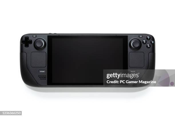 Steam Deck handheld gaming console, taken on August 26, 2021.