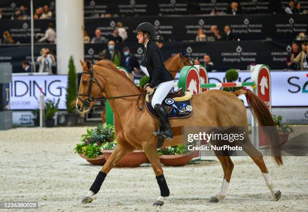 Competition n.1 H. 1.45 in two phases Presented by Safe Riding&amp;#xA;first place Jessica Springsteen&amp;#xA; during the International Horse Riding...