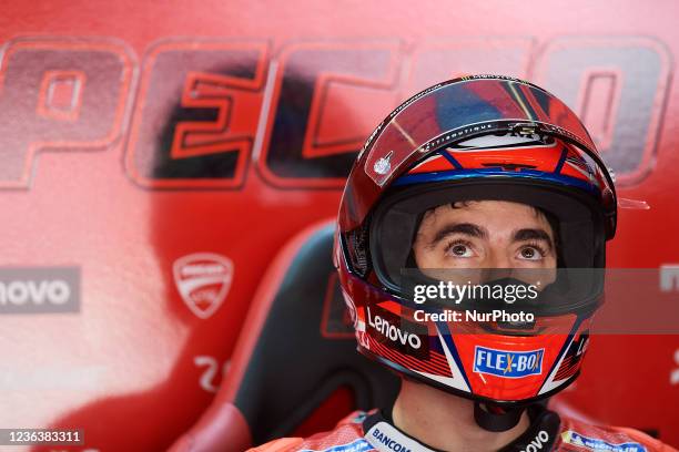 Francesco &quot;Pecco&quot; Bagnaia of Italy and Ducati Lenovo Team Ducati during the qualifying of Grande Premio Brembo do Algarve at Autodromo do...