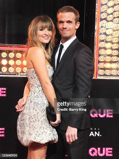 Dominique Geisendorff and actor Cam Gigandet arrive at the Los Angeles Premiere "Burlesque" at Grauman's Chinese Theatre on November 15, 2010 in...