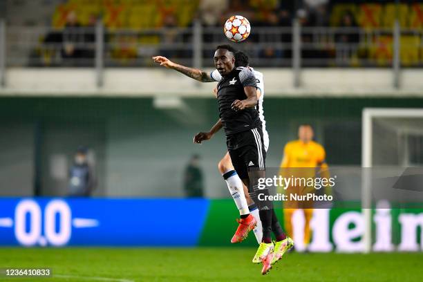 Adama Traore in action during the UEFA Champions League group D football match between Sheriff and Inter Milan at Sheriff Stadium in Tiraspol on...