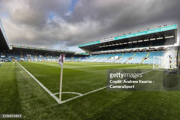 General view of the Elland Road stadium during the Premier League match between Leeds United and Leicester City at Elland Road on November 7, 2021 in...