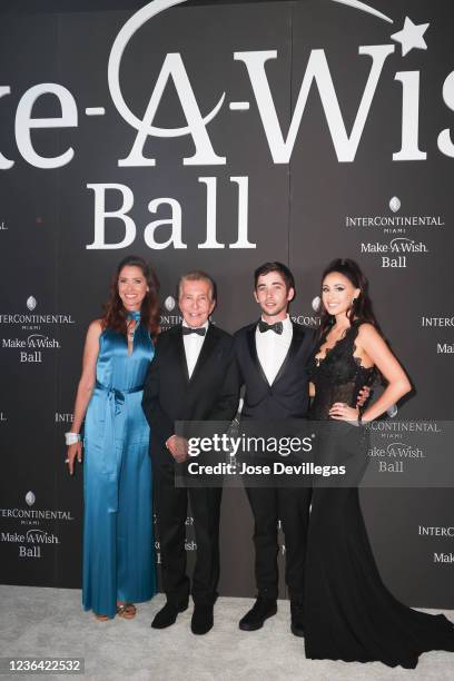 Nancy Elaine Gresham, Alvin Malnik; Jared Malnik and Spencer Malnik are seen at the 26th Annual Miami Make-A-Wish Ball at InterContinental Miami on...