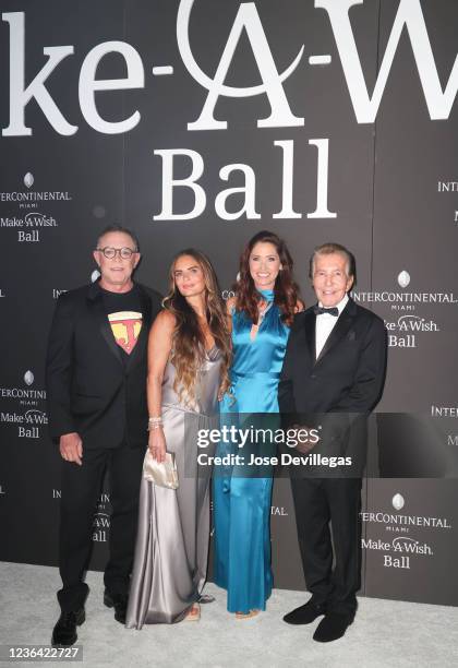 Shareef Malnik, Gabrielle Anwar, Nancy Elaine Gresham, Alvin Malnik are seen at the 26th Annual Miami Make-A-Wish Ball at InterContinental Miami on...