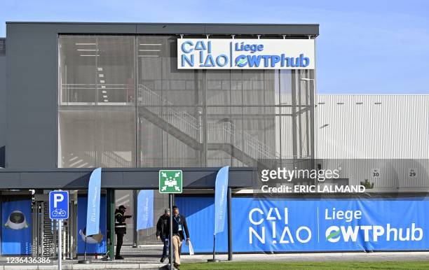Illustration picture shows the inauguration of the logistics platform of Cainiao, the logistics branch of Alibaba, Monday 08 November 2021 at Liege...
