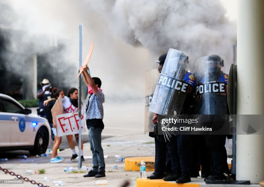 Protests Break Out Against Police Brutality In Miami After Death Of George Floyd