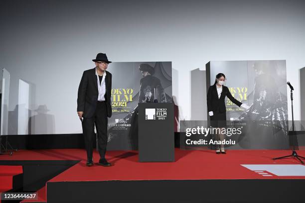 Japanese Aoyama Shinji, Director and Screenwriter, members of the International Competition Jury, attends the Closing Ceremony of the 34th Tokyo...