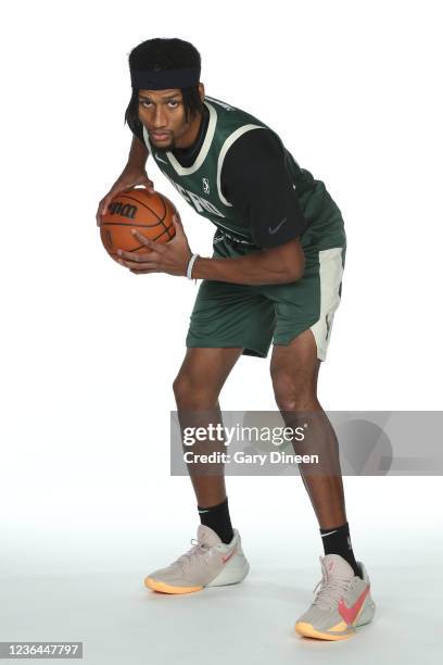 Javin DeLaurier of the Wisconsin Herd poses for a portrait during the Wisconsin Herd Media Day on November 2, 2021 at Oshkosh Arena in Oshkosh,...