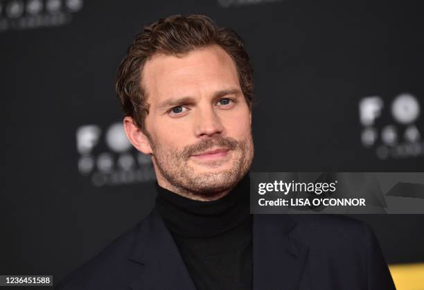 Actor Jamie Dornan attends the premiere of Focus Features' "Belfast" at the Academy Museum of Motion Pictures in Los Angeles on November 8, 2021.