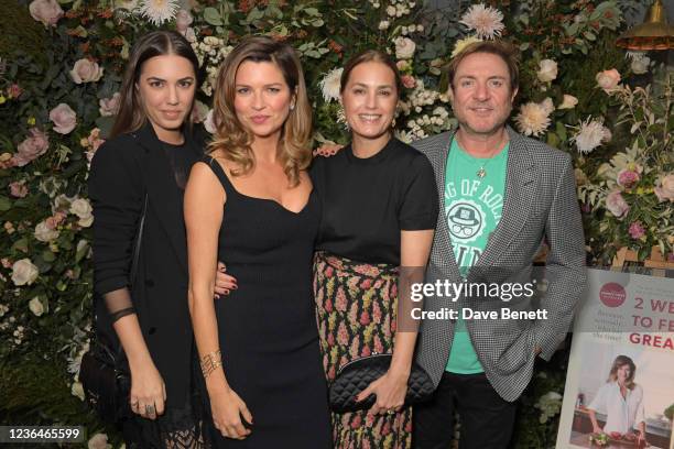 Amber Le Bon, Gabriela Peacock, Yasmin Le Bon and Simon Le Bon attend an intimate dinner hosted by Gabriela Peacock to celebrate her book "2 Weeks To...