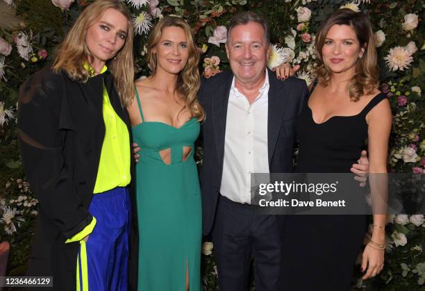 Jodie Kidd, Celia Walden, Piers Morgan and Gabriela Peacock attend an intimate dinner hosted by Gabriela Peacock to celebrate her book "2 Weeks To...