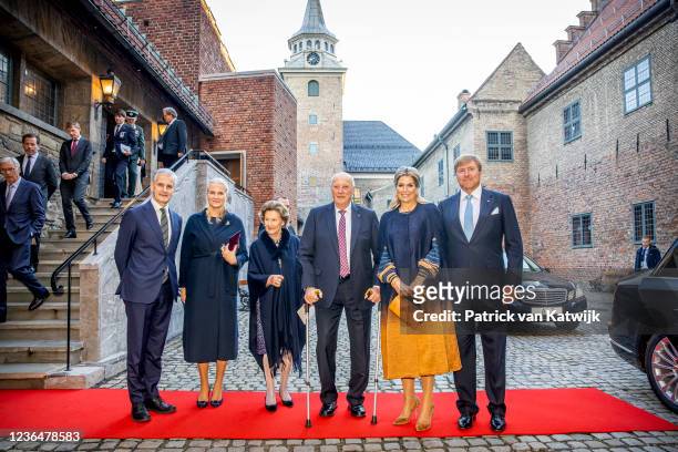 King Willem-Alexander of The Netherlands and Queen Maxima of The Netherlands, King Harald of Norway, Queen Sonja of Norway and Crown Princess...