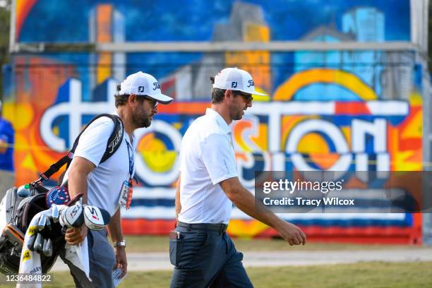 Lanto Griffin prior to the Hewlett Packard Enterprise Houston Open at Memorial Park Golf Course on November 10, 2021 in Houston, Texas.