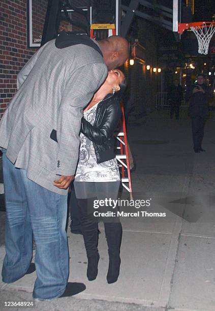 Shaquille O'Neal and Reality TV star Nicole " Hoopz" Alexander visit "Late Show With David Letterman" at the Ed Sullivan Theater on January 4, 2011...