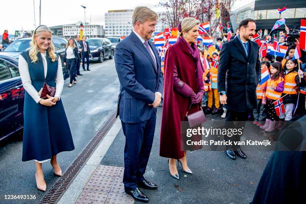 King Willem-Alexander of The Netherlands and Queen Maxima of The Netherlands and Crown Prince Haakon of Norway and Crown Princess Mette-Marit of...