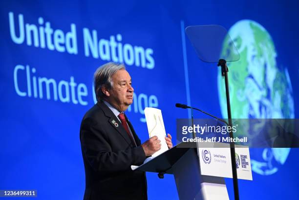 António Guterres, Secretary-General of the United Nations, speaks during the Global Climate Action High-level event: Racing For A Better World on...
