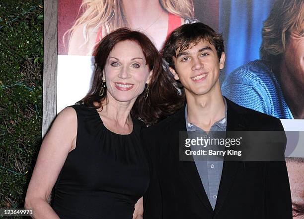 Actress Marilu Henner and her son Nicholas Morgan Lieberman arrive at the Los Angeles Premiere "How Do You Know" at Regency Village Theatre on...