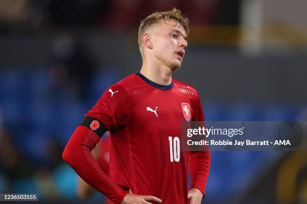 Adam Karabec of Czech Republic U21 during the UEFA European Under-21 Championship Qualifier match between England U21s and Czech Republic U21s on...