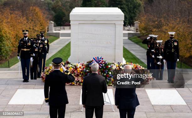 President Joe Biden, right, with Major Gen. Allan Pepin, Commanding General of Joint Task Force National Capital Region and Military District of...