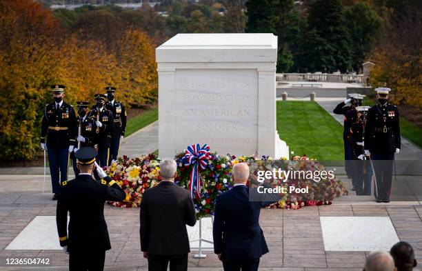 President Joe Biden, right, with Major Gen. Allan Pepin, Commanding General of Joint Task Force National Capital Region and Military District of...